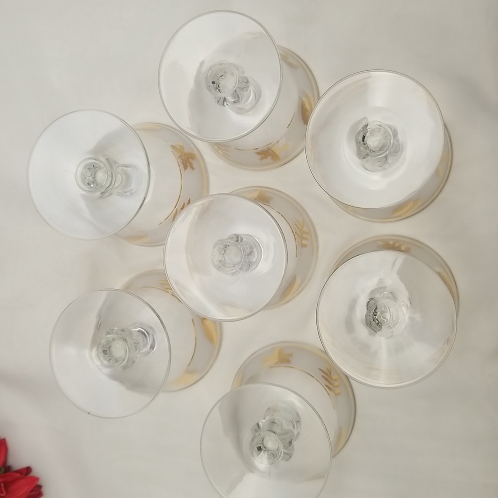 Libbey Golden Foliage Champagne High Sherbet Glasses - Picture 3 of 16